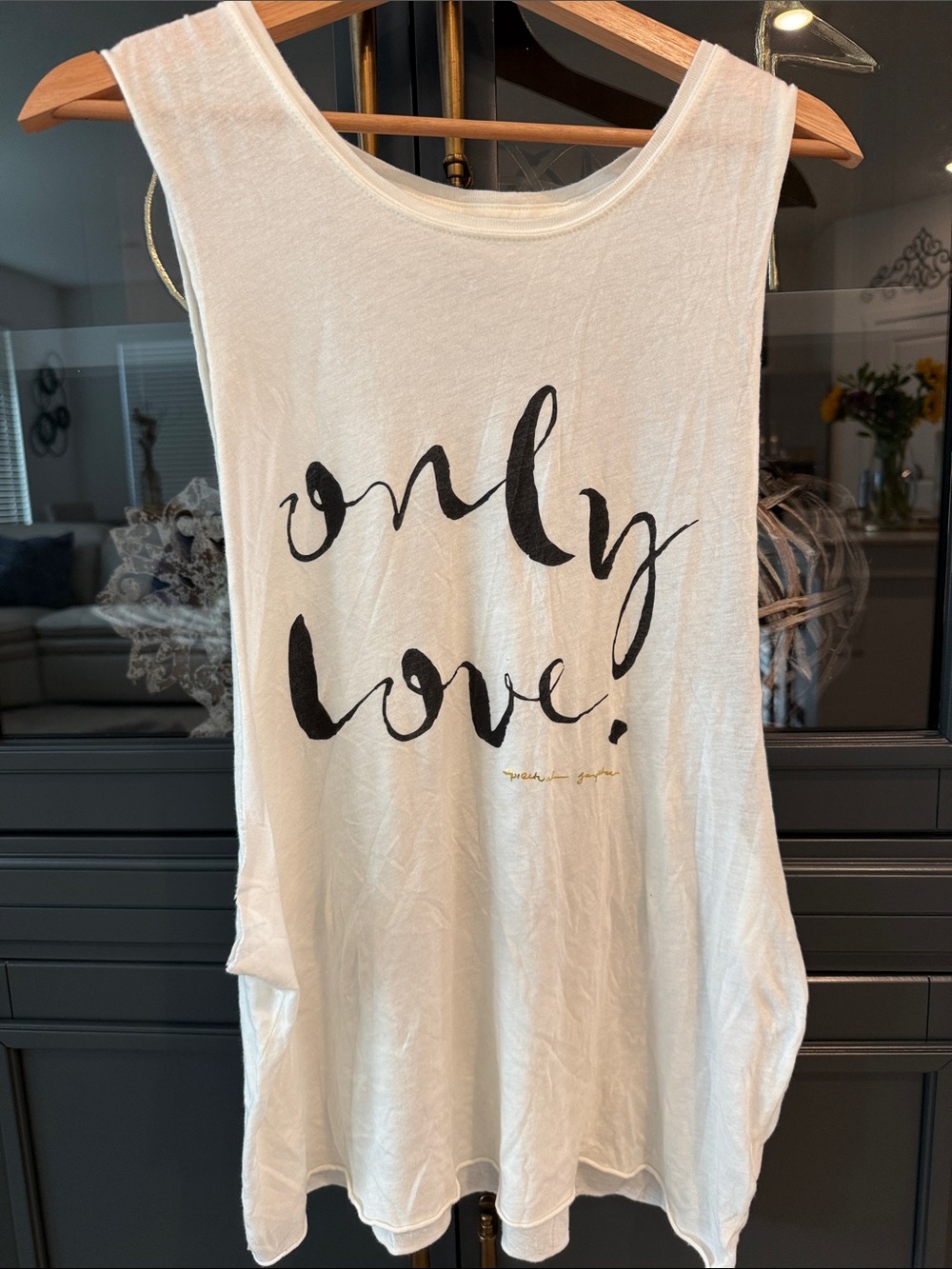 ‼️SOLD‼️Spiritual Gangster Cream Graphic Tank